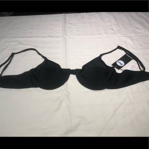 💋Boohoo Black Bikini Top Fits 34-B  NWT
